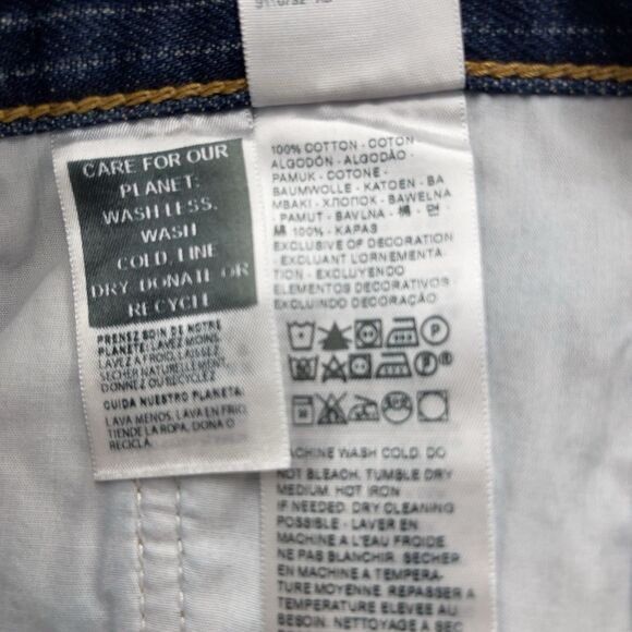 Levi's Low Pro Jeans Women's 32x30 Blue Pinstriped Straight Leg Mid Rise Relaxed - Picture 4 of 11